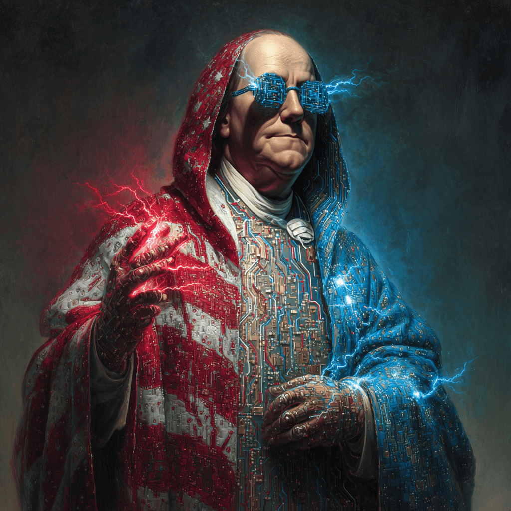 Ben Franklin hero illustration