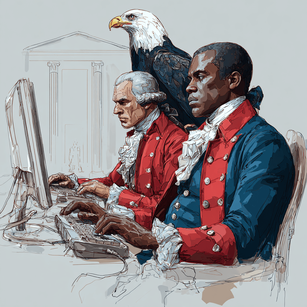 Patriotic eagle illustration